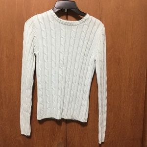 Light blue cable knit Izod sweater size XS